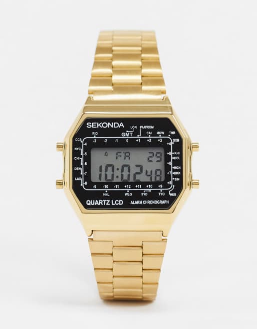 Sekonda digital watch in gold | ASOS