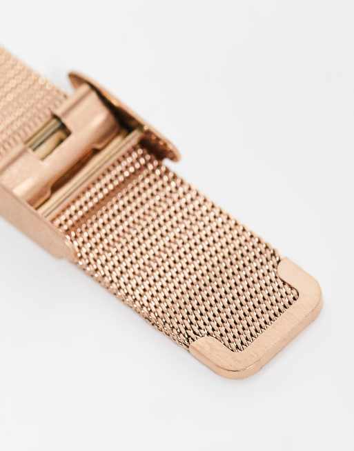 Sekonda – Eckige Damenuhr in Roségold mit grünem Zifferblatt, 2 von 4
