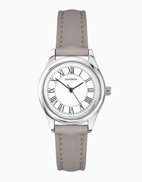 Sekonda Evans 25mm womens round silver analogue watch in grey - view 1
