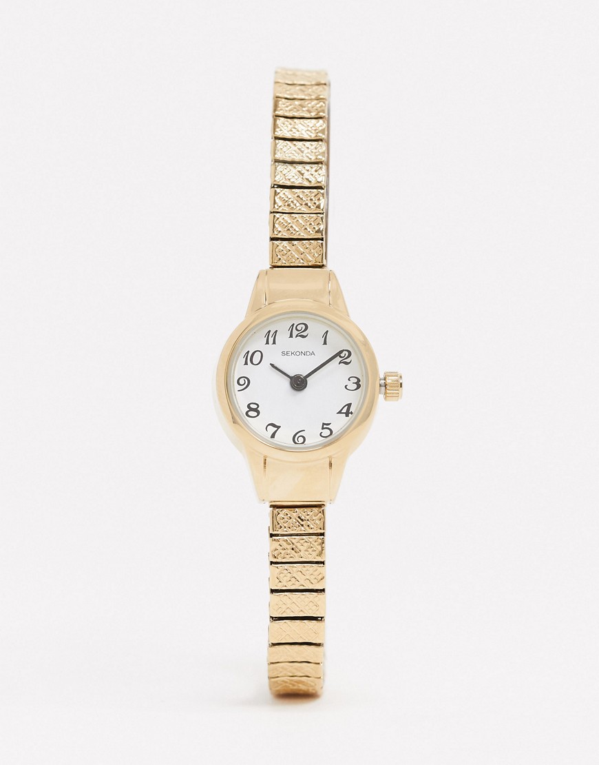 Sekonda expandable watch in gold 20mm