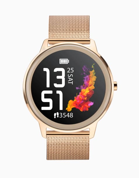 Sekonda – Flex – Damenuhr mit LCD-Display mit 44 mm Durchmesser und Edelstahlarmband in Netzoptik - view 1