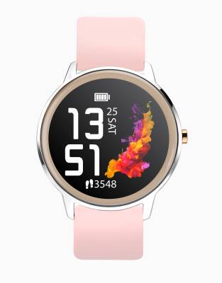 Sekonda - Flex - Damenuhr mit LCD-Display mit 44 mm Durchmesser und Silikonarmband-Rosa
