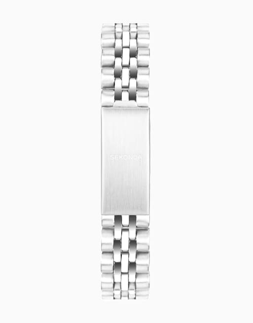 Sekonda - Francis - Montre analogique pour femme à boîtier rond 26 mm en alliage d'argent, cadran rose et bracelet en acier inoxydable - Argenté, 2 de 3