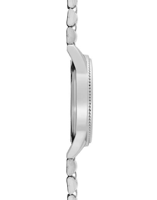 Sekonda King 40mm mens round silver analogue watch with silver bracelet in silver, 6 of 6