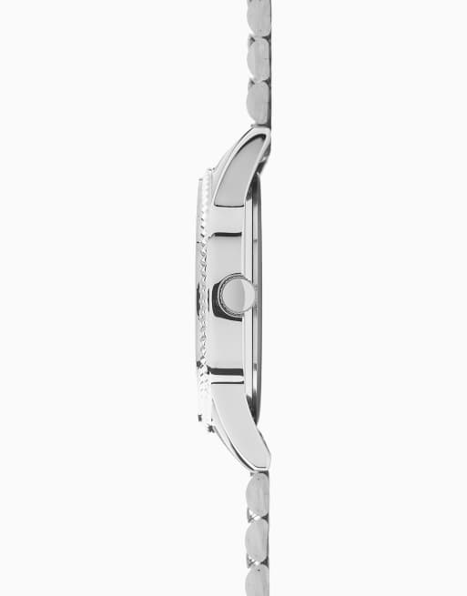 Sekonda king 40mm round silver watch in silver, 3 of 4