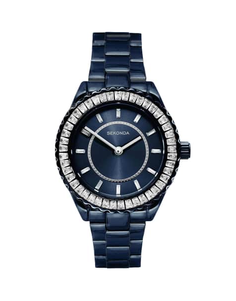 Sekonda Margot 34mm womens round blue analogue watch with blue bracelet in blue - view 1