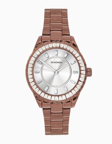 Sekonda Margot 34mm womens round brown analogue watch in brown - view 1