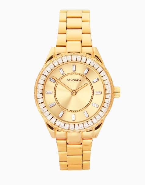 Sekonda Margot 34mm womens round gold analogue watch in gold - view 1