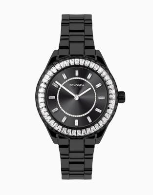 Sekonda Margot womens 34mm analogue watch in black