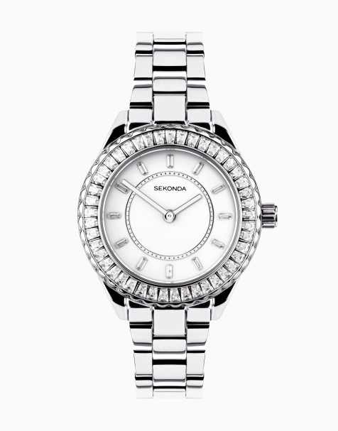 Sekonda Margot Womens 34mm Analogue Watch With Silver Case And Stainless Steel Bracelet With White Dial - view 1