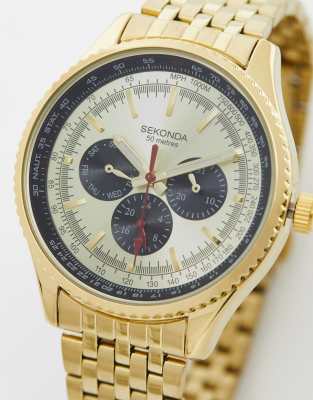 Montre Homme Sekonda Référence 1991 - Bracelet Cuir, Boîtier 40mm, Quartz, étanche 50m, Neuve En Boîte