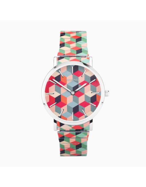 Sekonda – Maxima – Damenuhr mit mehrfarbigem Zifferblatt mit 38 mm Durchmesser und erweiterbarem Edelstahlarmband - view 1