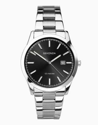 asos Sekonda Mens analogue watch in black