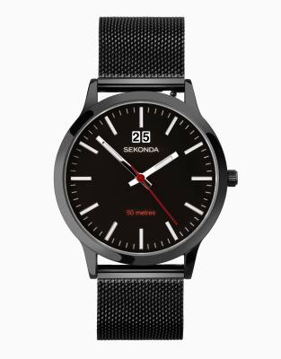 asos Sekonda Mens analogue watch in black