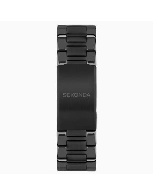 Sekonda - Mens Balearic - Orologio con quadrante nero da 46mm con bracciale in acciaio inossidabile, 2 di 4