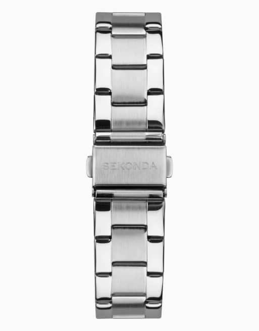 Sekonda - Mens Taylor - Orologio con quadrante nero da 43mm con bracciale in acciaio inossidabile, 2 di 3