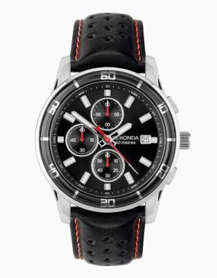 asos Sekonda Midnight mens 44mm analogue watch in black