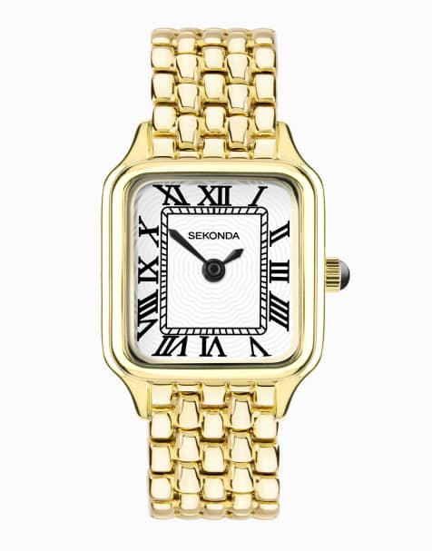 Sekonda Monica Maxi Womens 30mm Analogue Watch With Gold Case And Alloy Bracelet With White Dial - view 1