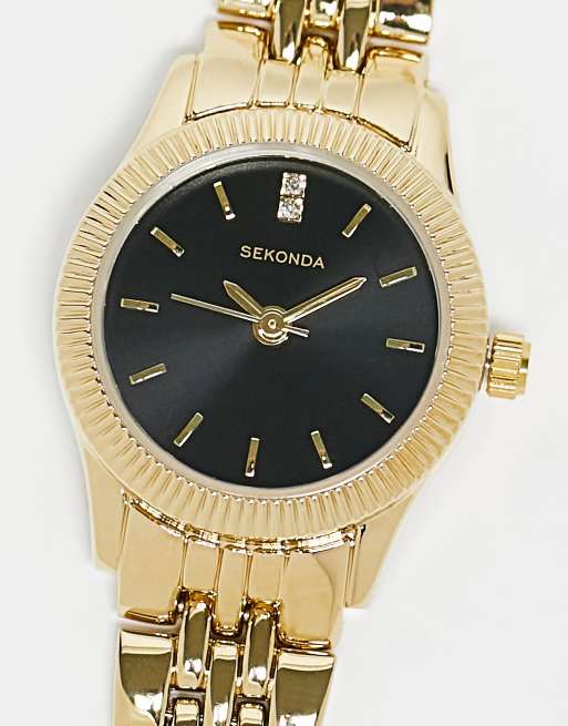 Sekonda Montre bracelet pour femme cadran noir Dor