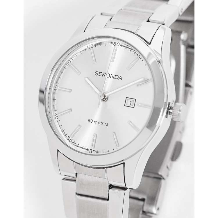 Sekonda Montre bracelet pour femme avec cadran argent Argent