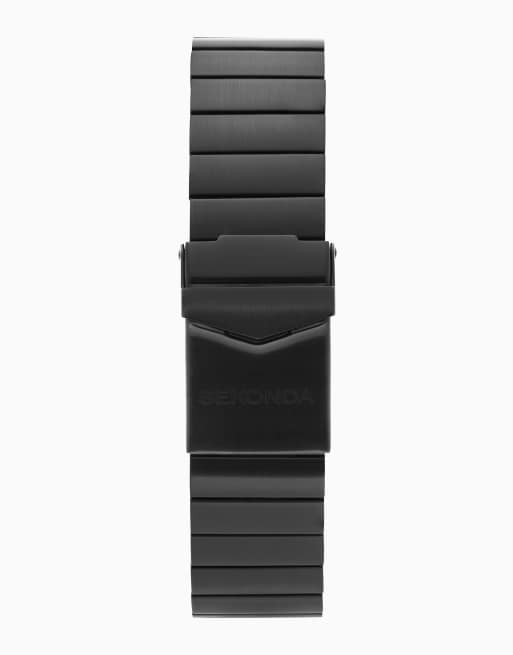 Sekonda Motion lux 37mm unisex rectangular black smartwatch with black bracelet in black, 2 of 7