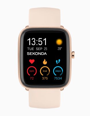 asos Sekonda Motion plus unisex smartwatch watch in pink