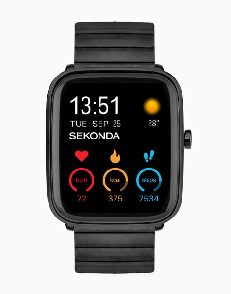 Sekonda Motion Plus Unisex Smartwatch Watch With Black Case And Stainless Steel Bracelet With LCD Dial - view 1