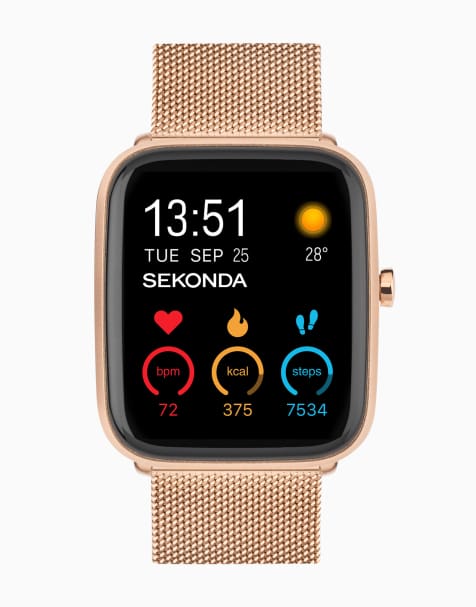 Sekonda Motion Plus Unisex Smartwatch Watch With Rose Gold Case And Stainless Steel Mesh With LCD Dial - view 1