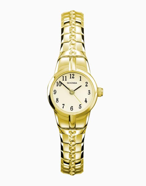 Sekonda Newton Womens 19mm Analogue Watch With Gold Case And Stainless Steel Expanding Bracelet With Cream Dial - view 1