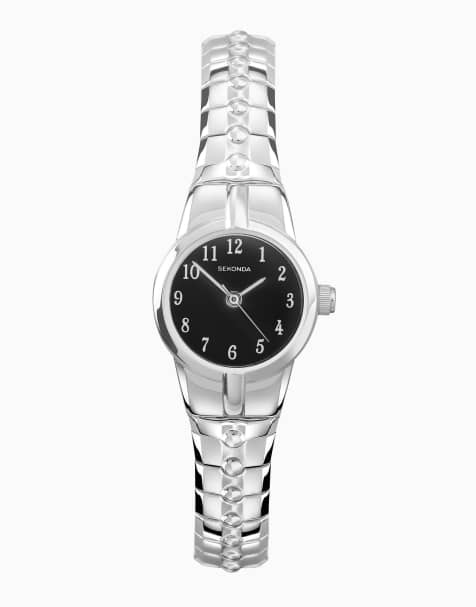Sekonda Newton Womens 19mm Analogue Watch With Silver Case And Stainless Steel Expanding Bracelet With Black Dial - view 1