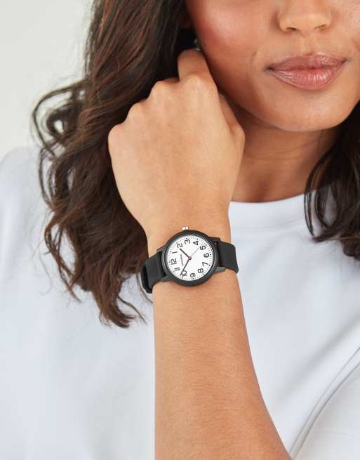 Sekonda Nova 36mm womens round black analogue watch with black strap in black, 5 of 6