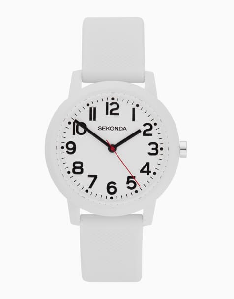 Sekonda Nova 36mm womens round white analogue watch with white strap in white - view 1