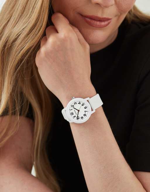 Sekonda Nova 36mm womens round white analogue watch with white strap in white, 5 of 6