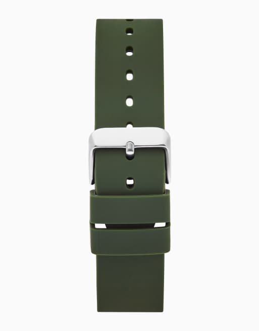 Sekonda Nova 40mm mens round black analogue watch with green strap in green, 2 of 6