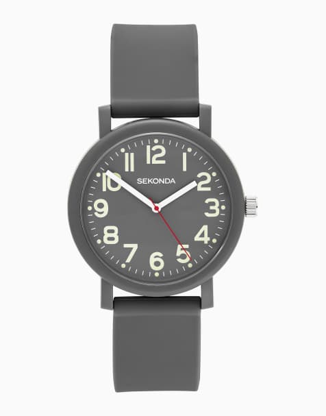 Sekonda Nova 40mm mens round grey analogue watch with grey strap in grey - view 1
