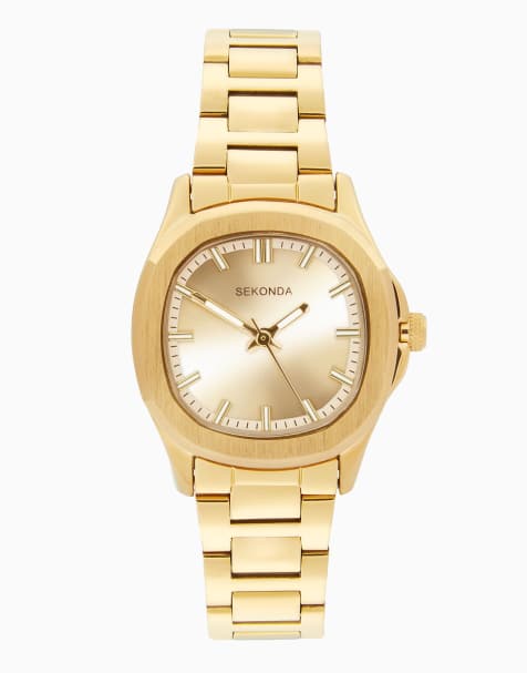 Sekonda Octaire 30mm womens tv gold analogue watch in gold - view 1