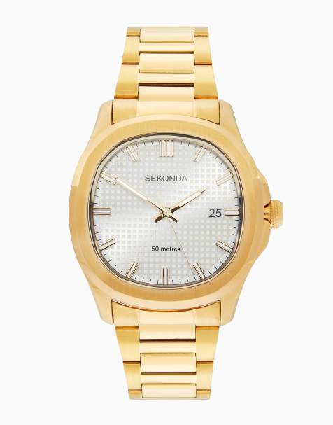 Sekonda Octaire 40mm mens tv gold analogue watch in gold - view 1
