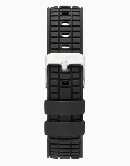 Sekonda octaire 40mm tv silver watch in black - BLACK, 2 of 4