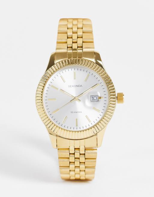 Sekonda - Orologio a bracciale color oro con quadrante argento