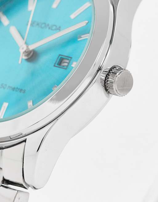 OROLOGIO UOMO AUTOMATICO Seiko 5 Automatico Quadrante Argento Bracciale... EUR 172,47 - IT