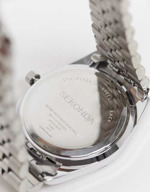 Sekonda - Orologio con bracciale e quadrante argento, 4 di 4