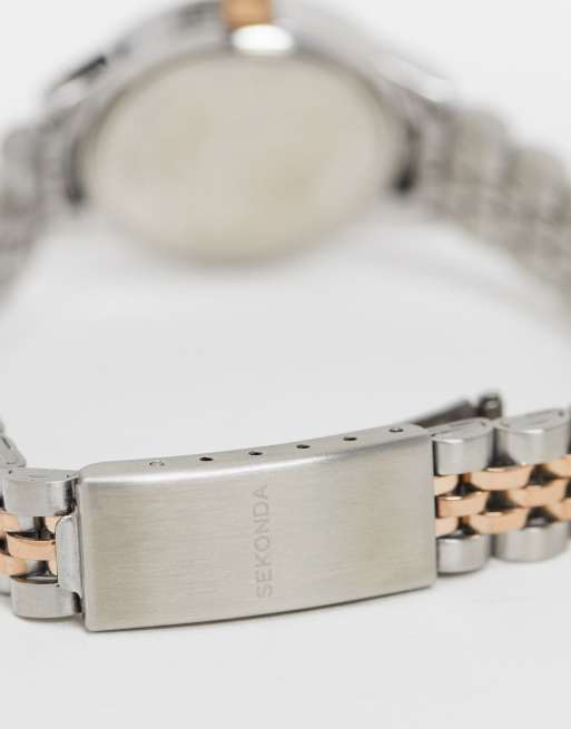 Sekonda - Orologio con bracciale in metallo misto da 26 mm, 2 di 4