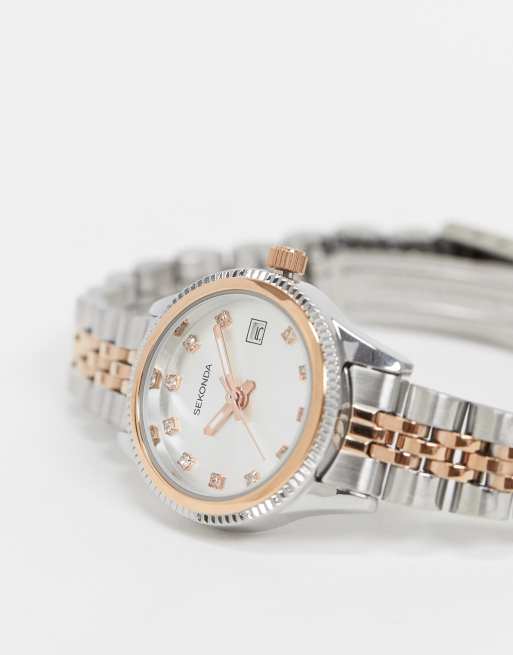 Sekonda - Orologio con bracciale in metallo misto da 26 mm, 4 di 4