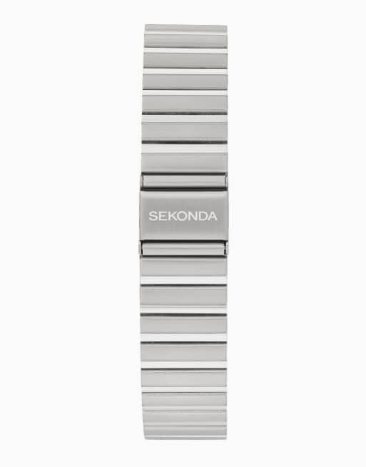 Sekonda Rene 39mm mens square silver analogue watch in silver, 2 of 6