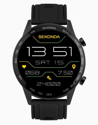 Sekonda Sekonda active plus 45mm round black watch in black
