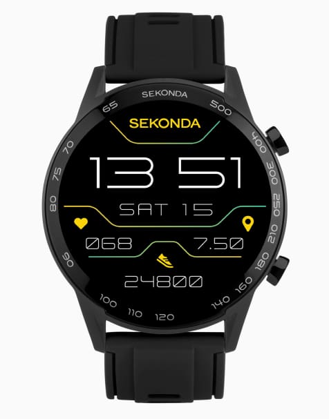 Sekonda Sekonda active plus 45mm round black watch in black - view 1