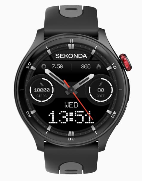 Sekonda Sekonda active pro 47mm round black watch in black - view 1