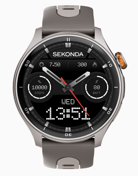 Sekonda Sekonda active pro 47mm round silver watch in grey - view 1