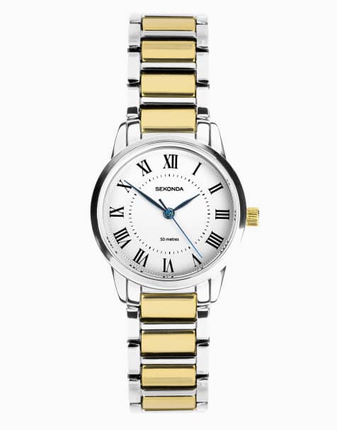 Sekonda Sekonda beaumont 28mm round two tone watch in silver - view 1