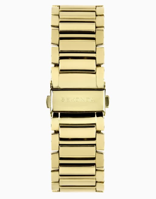 Sekonda Sekonda beaumont 40mm round gold watch in gold, 2 of 4